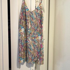 Roxy Colorful Swirl Pattern Slip Dress